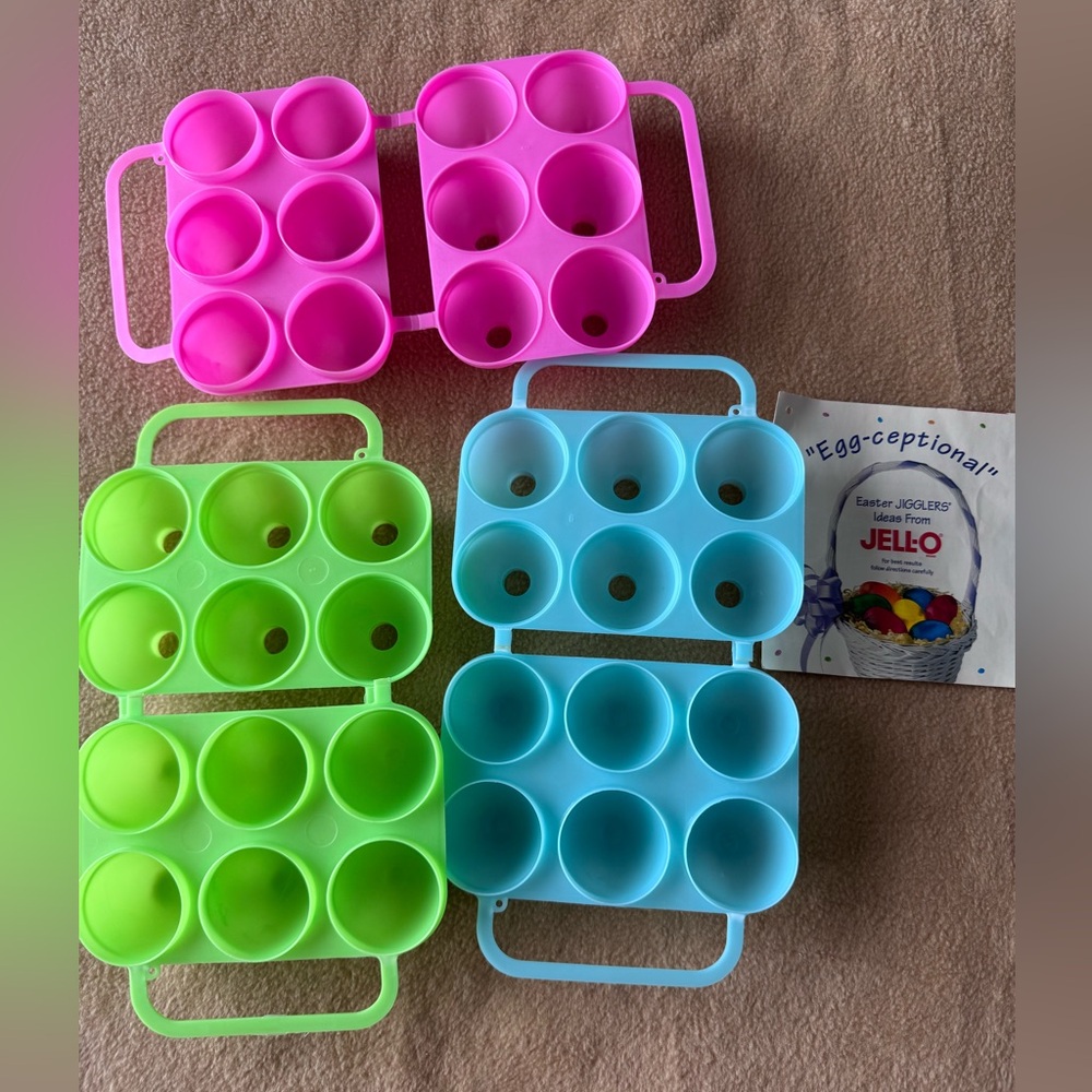 Colorful plastic Jello Egg Molds